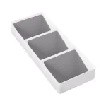 Lavish Home 3-Tiered Nonslip White Drawer Organizer thumbnail 1