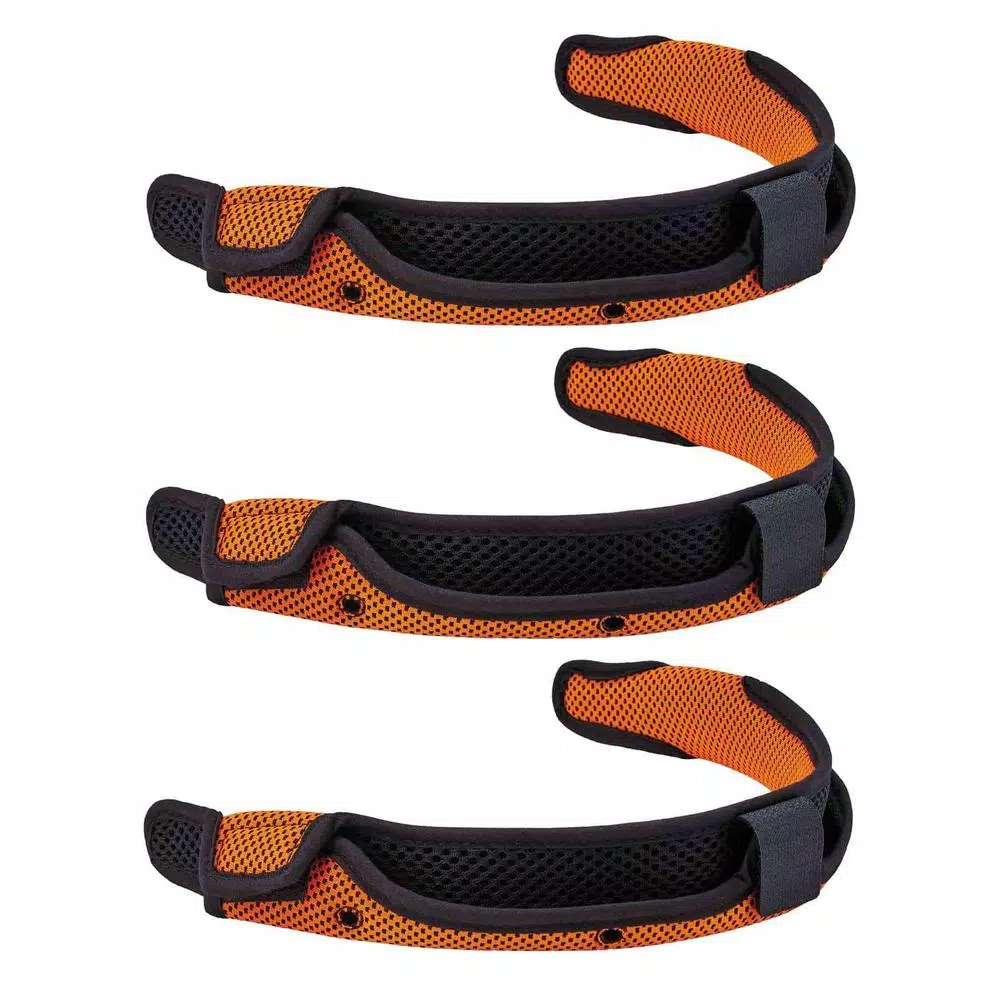 Ergodyne Skullerz 8984 Orange Hard Hat Replacement Sweatband, 3-Pack