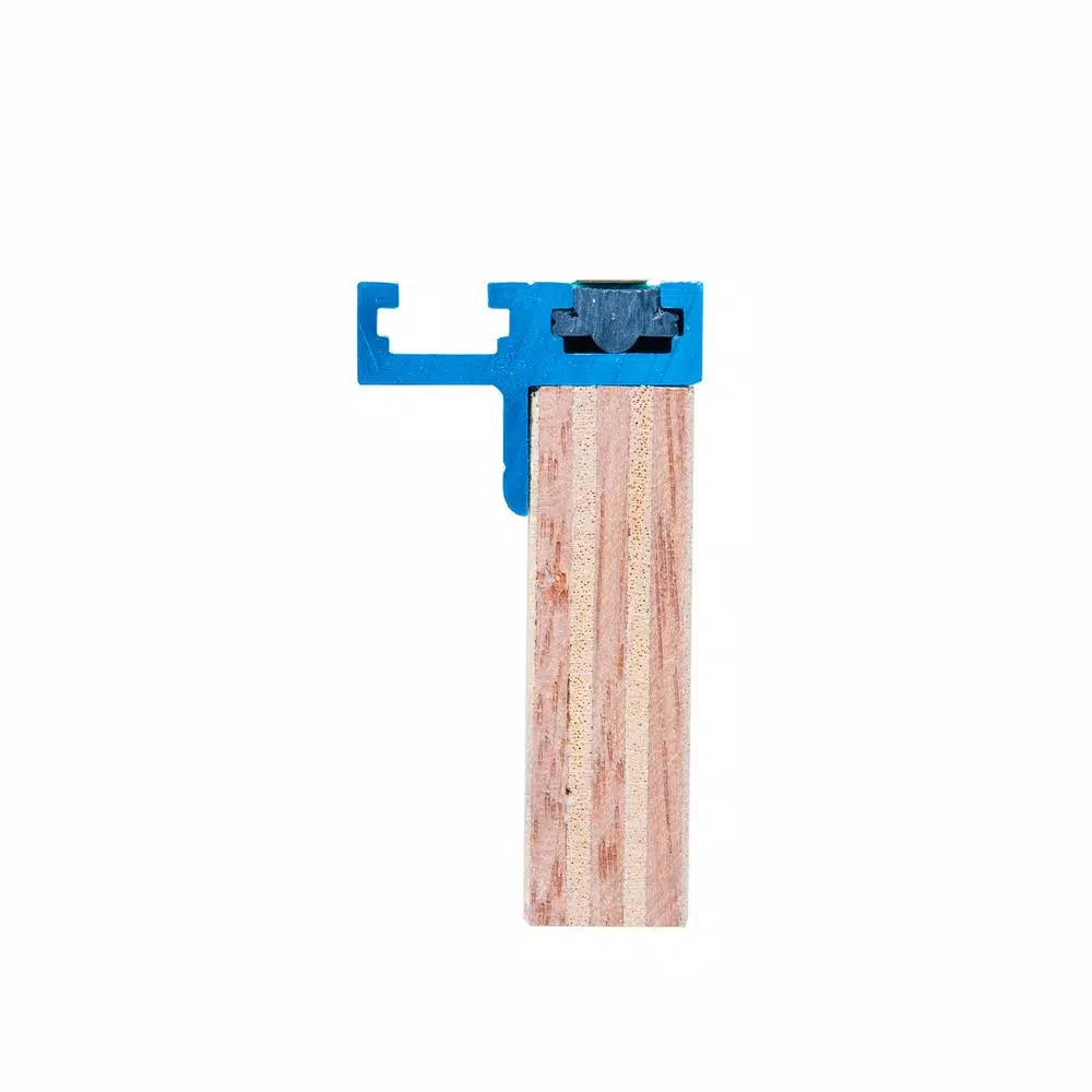POWERTEC 36 in. Aluminum Double T-Track Fence Cap Kit with Adhesive Tape Measure and Plastic Insert