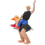 Gemmy Adult Inflatable Ollie Ostrich Costume - Funny Halloween Inflatable Costume thumbnail 1