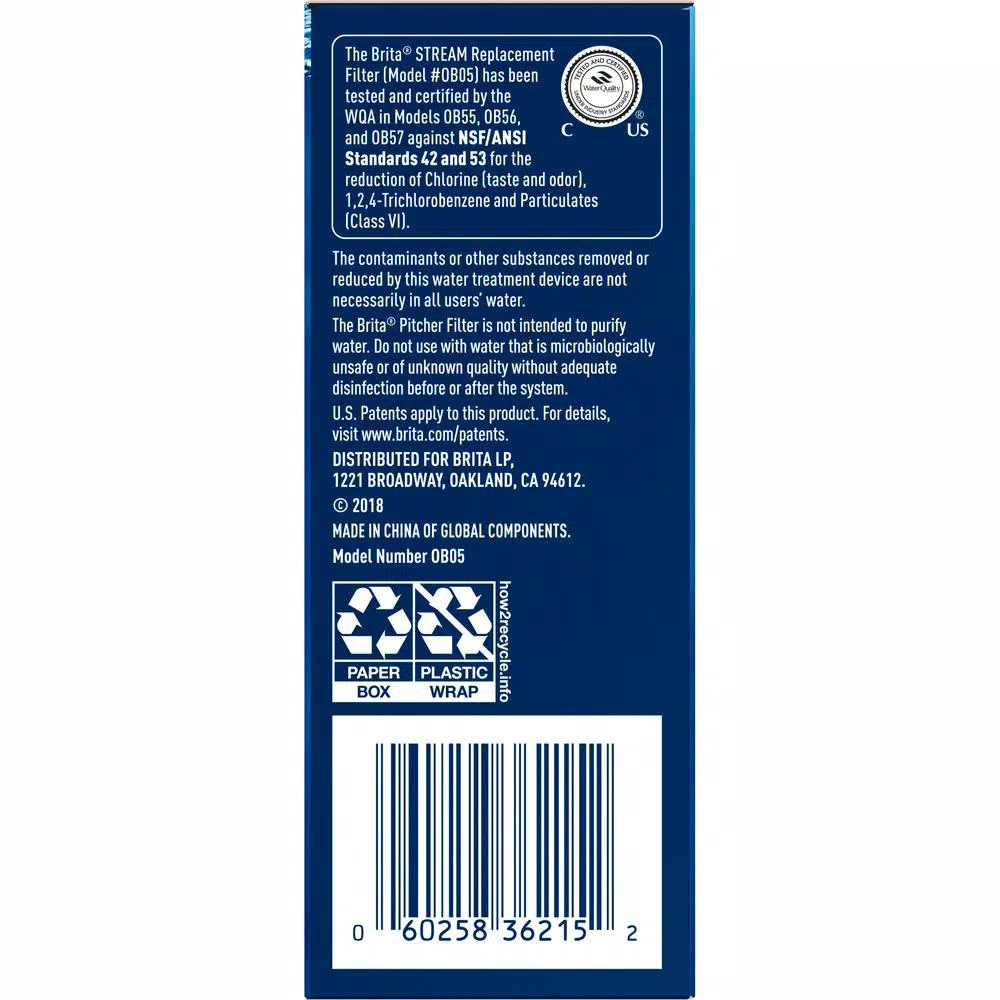 Brita Stream Replacement Water Filter Cartridges, BPA-Free, 3-Pack