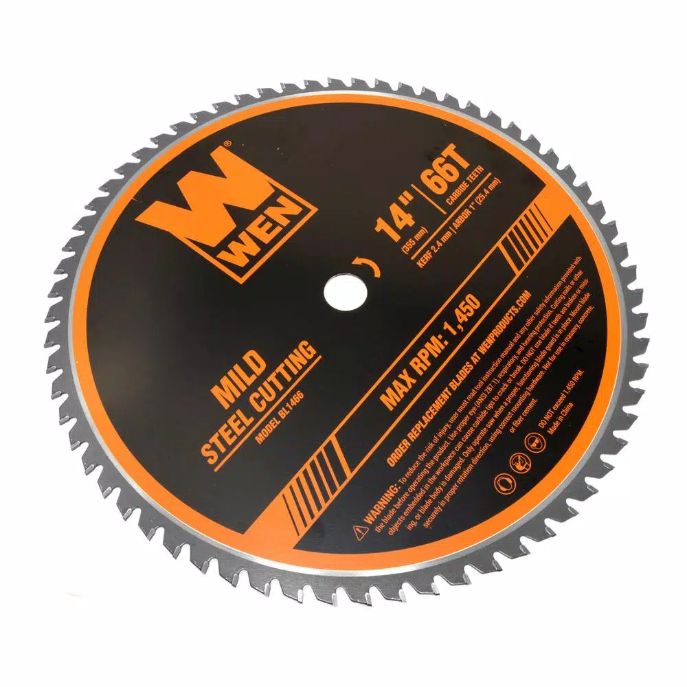 WEN 14-in 66-Tooth Carbide-Tipped Metal Saw Blade for Mild Steel