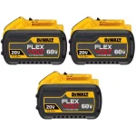 DEWALT FLEXVOLT 20V/60V MAX Lithium-Ion 12.0 Ah Battery (3-Pack) thumbnail 1