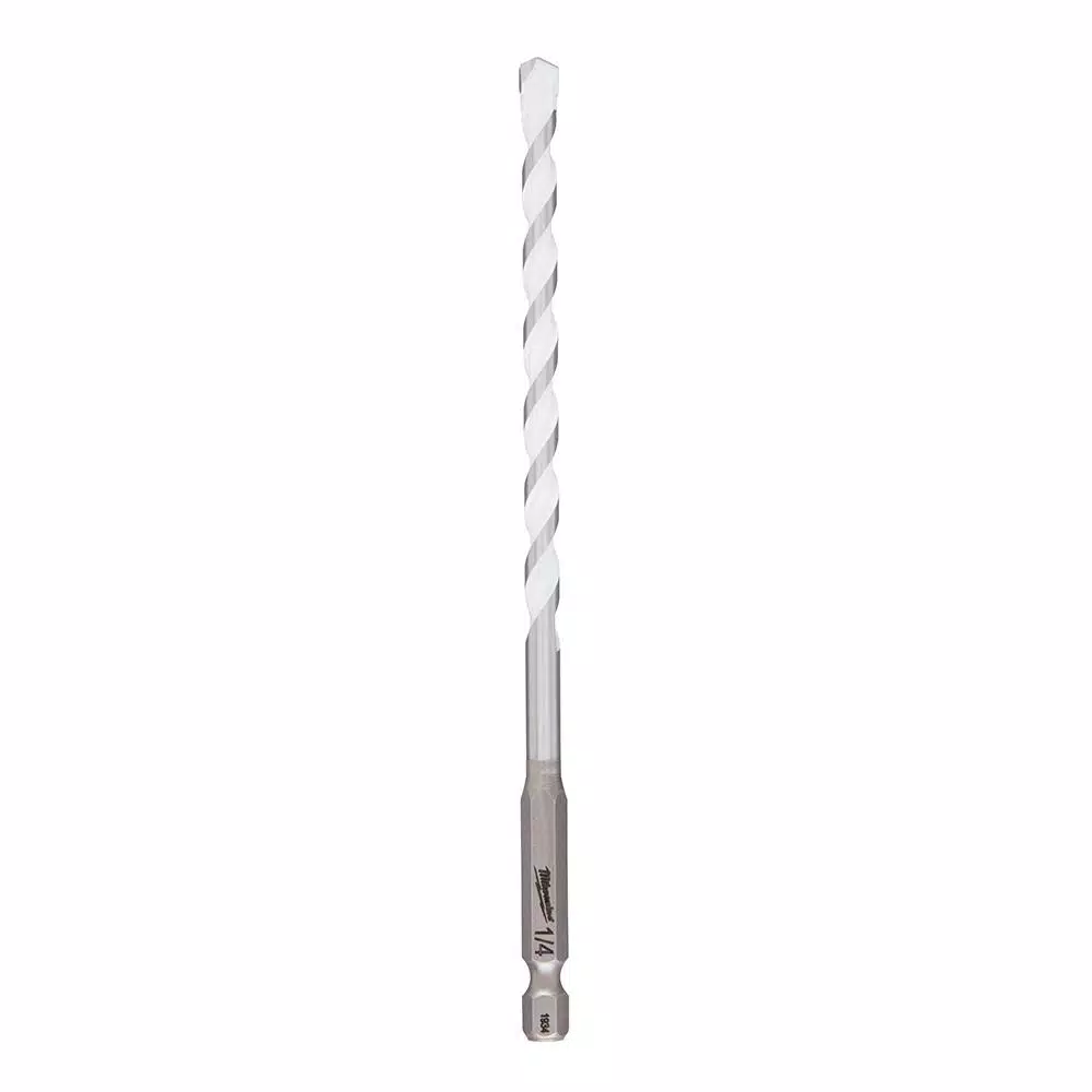 Milwaukee SHOCKWAVE 1/4 in. Carbide Multi-Material Drill Bit, 6 in. Length