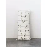 3R Studios White and Green Striped Handwoven Lumbar Throw Pillow, 36 in. x 16 in. thumbnail 4