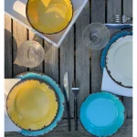 Fox Run 12-Piece Melamine Outdoor Dinnerware Set, Modern Rustic Antique Design, Service for 4 thumbnail 4