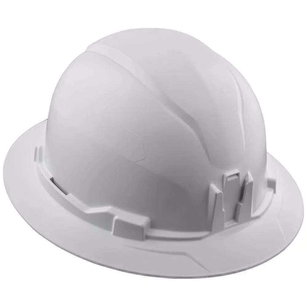 Klein Tools White Full Brim Non-Vented Hard Hat, Class E Type 1