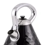 Ovente Cleo Collection 1.7L Electric Kettle, 1500W Stainless Steel Tea Kettle with Auto Shut-Off, Black thumbnail 7