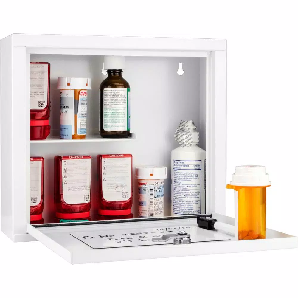 BARSKA Small Medical Cabinet First Aid Kit with Magnetic Dry Erase Pad