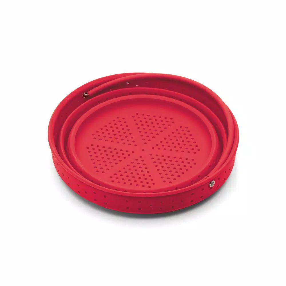 Fox Run 6 Qt. Red Collapsible Silicone Steamer Basket Insert for Instant Pot