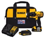 DEWALT 20V MAX Cordless Compact 1/2 in. Drill/Driver Kit with (2) 1.3Ah Batteries, Charger & Bag thumbnail 1