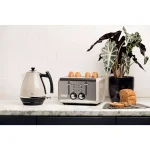 Haden Cotswold 4-Slice Wide Slot Retro Toaster, 1500W, Putty thumbnail 7