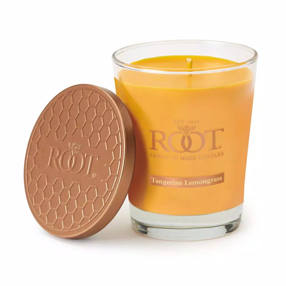 ROOT CANDLES A.I. Root Veriglass Tangerine Lemongrass Scented Soy & Beeswax Jar Candle