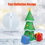 Costway 6 ft. Inflatable Christmas Tree with LED Lights and Gift Boxes, Outdoor Holiday Decor thumbnail 5