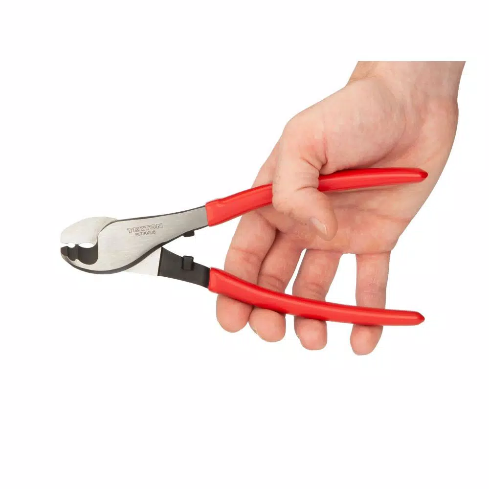 TEKTON 8 in. Cable Cutting Pliers with Curved Blades