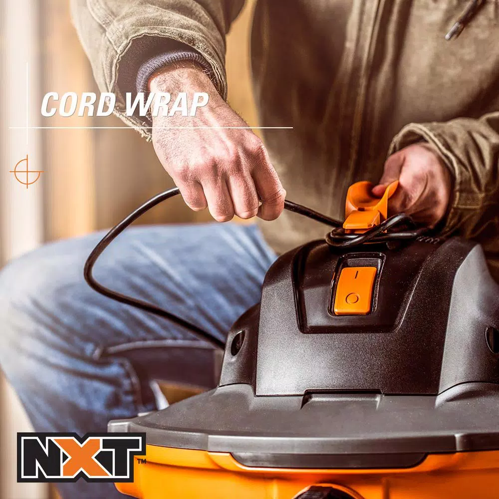 RIDGID 9 Gal. NXT Wet/Dry Shop Vacuum, 4.25 Peak HP with Dual-Flex Locking Hose and Accessories