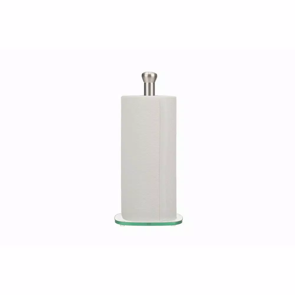 Jiallo Stainless Steel Paper Towel Holder with Weighted Glass Base
