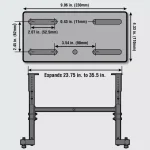 WEN Height and Length Adjustable Steel Lathe Stand, 225 lb. Capacity thumbnail 4