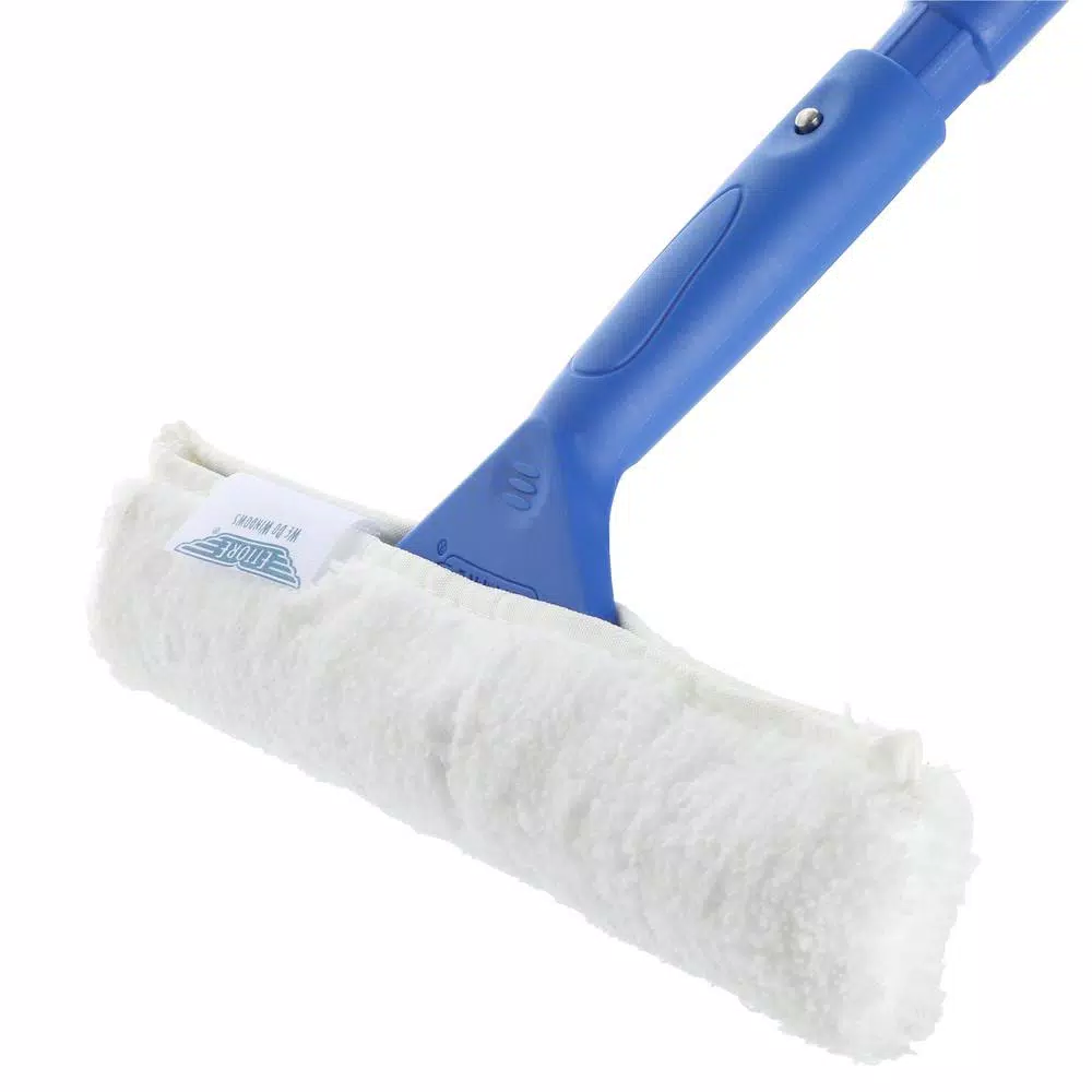 Ettore All Purpose Window Cleaning Combo Kit with Click-Lock Pole, Squeegee, and Washer