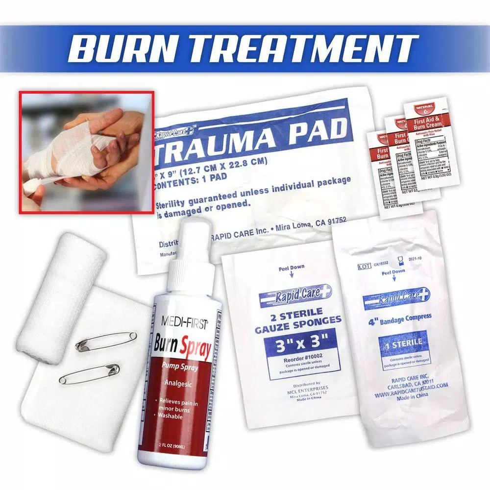 Rapid Care 1500-Piece 4-Shelf First Aid Cabinet - ANSI 2015 Class A+ OSHA Compliant