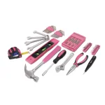 Apollo 53-Piece Home Tool Kit with Storage Box - Pink Hand Tool Set thumbnail 5