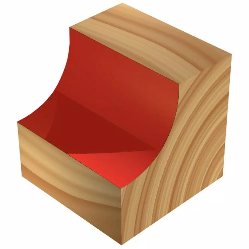 Diablo 3/8 in. Radius Cove Router Bit, 1/4 in. Shank, TiCo Carbide