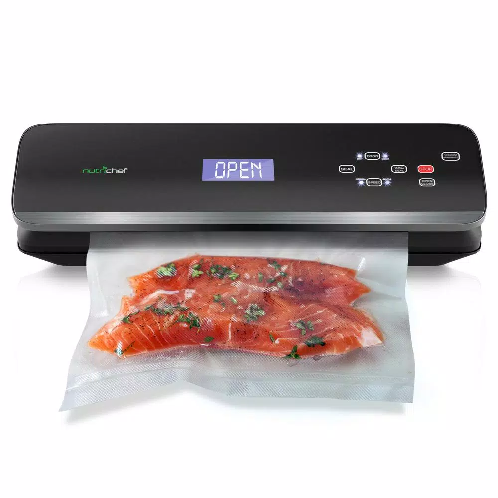 NutriChef Electric Food Vacuum Sealer with Digital Button Controls and Dual Sealing Modes