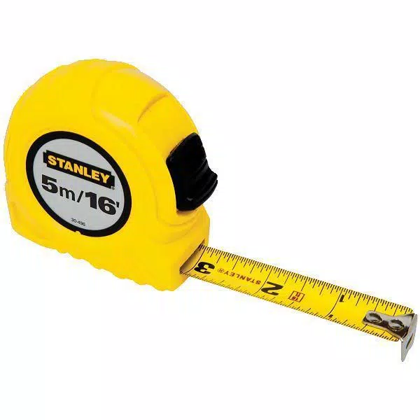 Stanley 16 ft. x 3/4 in. Tape Measure, Metric/SAE Dual Scale with Polymer Coated Blade