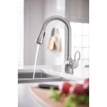 Moen Kleo Single-Handle Pull-Down Kitchen Faucet with Soap Dispenser, Spot Resist Stainless thumbnail 2