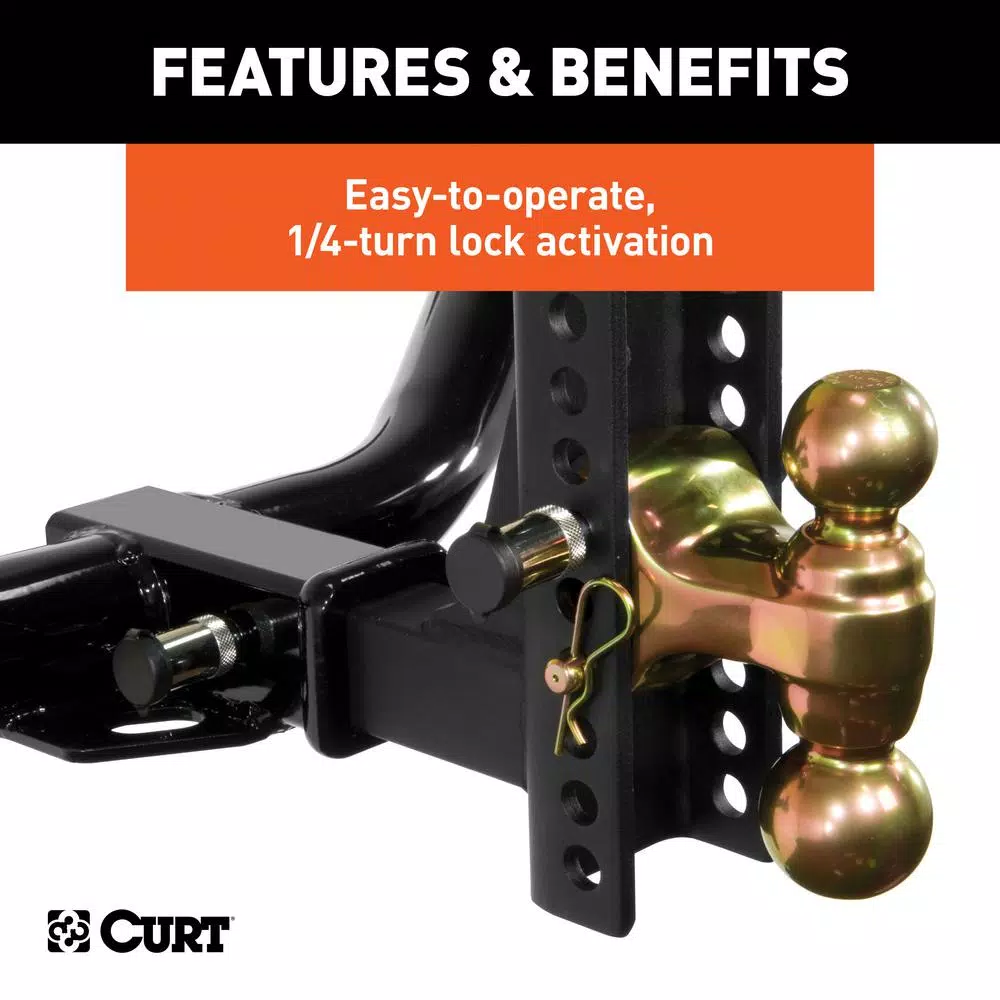 CURT Channel Mount Lock Set, 5/8" Diameter, Keyed Alike