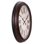 Pinnacle Baldaud 30 in. Antique Bronze Roman Numeral Wall Clock, Oversized Round Analog Design thumbnail 2