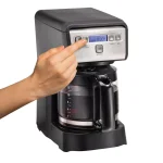 Hamilton Beach 12-Cup Compact Programmable Drip Coffee Maker, Black thumbnail 7