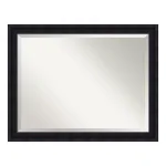 Amanti Art 45 in. W x 35 in. H Mahogany Wood Framed Beveled Edge Rectangular Bathroom Vanity Mirror thumbnail 4