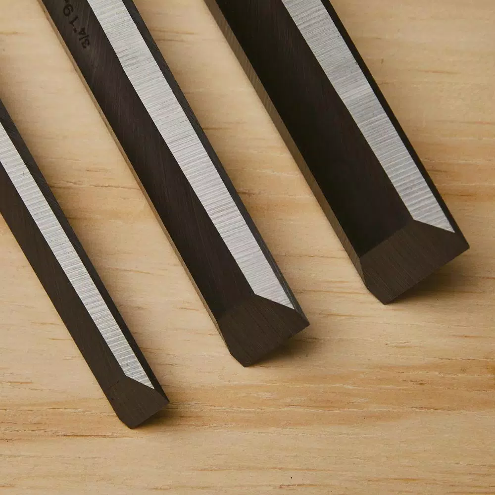 Stanley 16-150 Basic 3-Piece Wood Chisel Set with Carbon Steel Blades