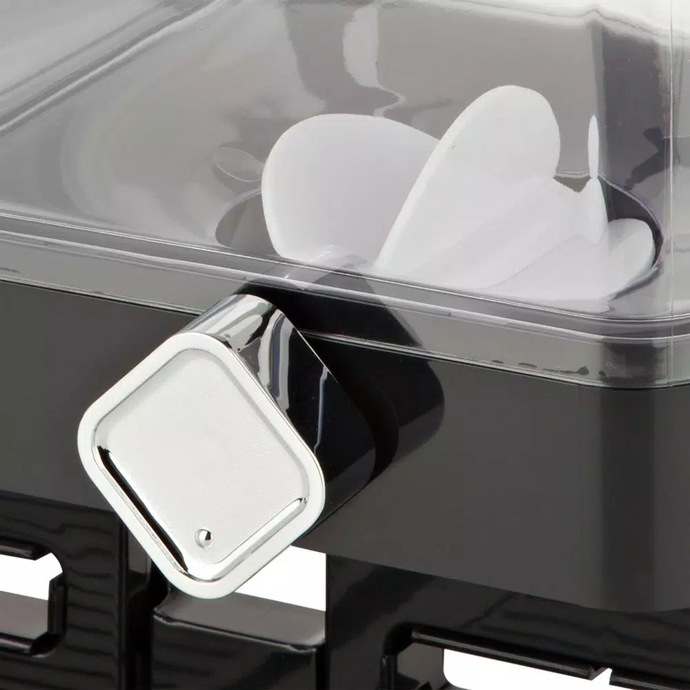 Honey-Can-Do Double Cereal Dispenser with Portion Control, Black Dry Food Dispenser