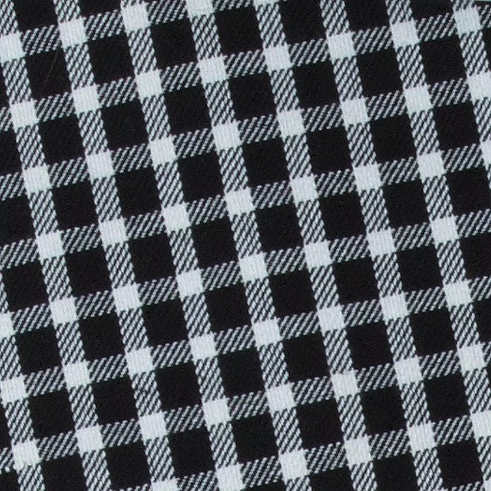 Kay Dee Black and White Cotton Gingham Placemats, Set of 4, Farmhouse Style