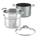Circulon Elementum 5 Qt. Hard-Anodized Nonstick Multipot with Steamer Insert, Oyster Gray thumbnail 4