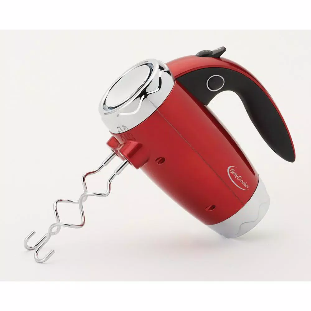 Betty Crocker 7-Speed Red Hand Mixer with Mini Stand, 250W
