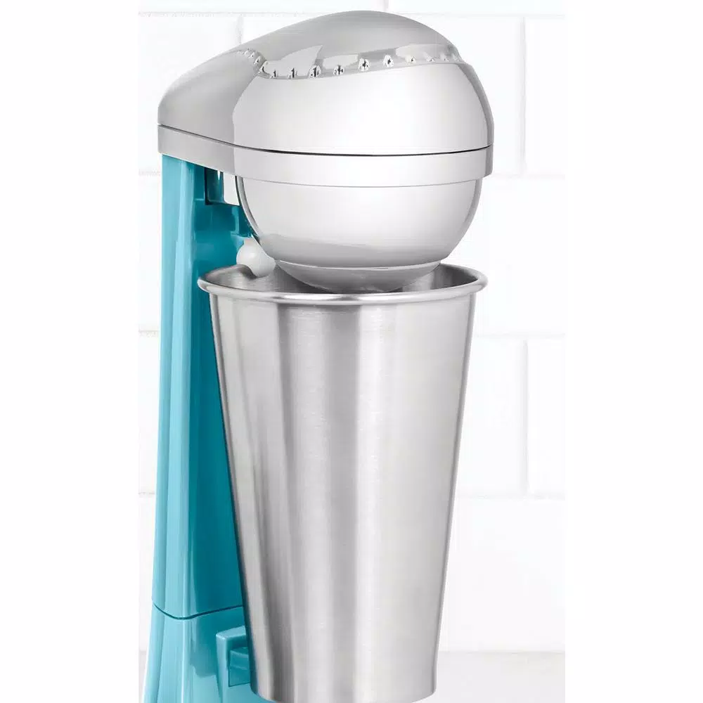 Nostalgia MLKS100BL 100-Watt 2-Speed Milkshake Maker and Immersion Blender, Blue