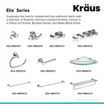KRAUS Elie Double Robe and Towel Hook, Solid Brass, Chrome thumbnail 10