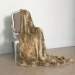 Best Home Fashion Amber Fox Faux Fur Throw Blanket, 58 in. x 60 in. thumbnail 2