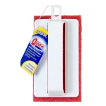 Quickie Medium-Duty Scouring Pad Scrub Brush with Curved Grip Handle thumbnail 2