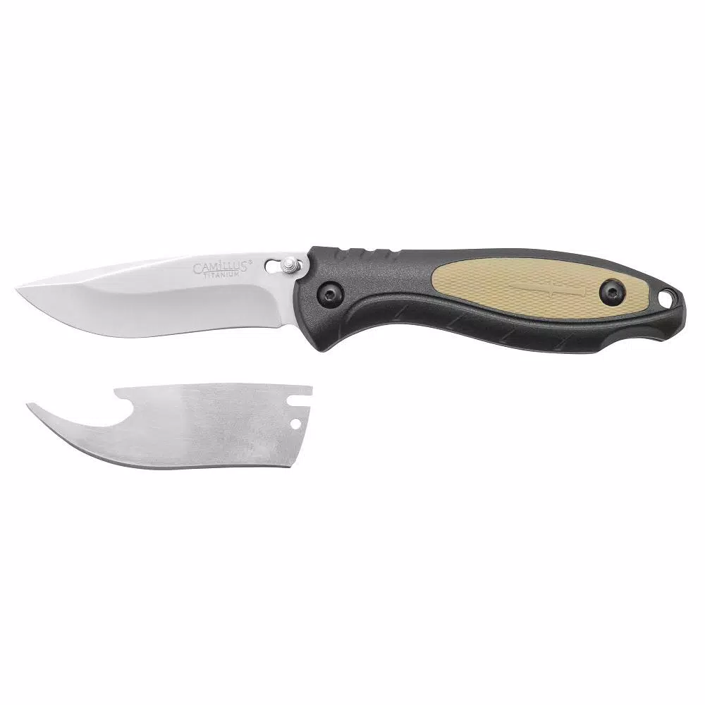 Camillus TigerSharp 8 in. Fixed Blade Knife with Titanium Bonded Replaceable Blades