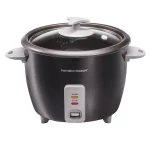 Hamilton Beach 16-Cup Rice Cooker and Steamer, Black thumbnail 1