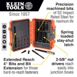 Klein Tools S2 Steel Pro Impact Power Bit and Nut Driver Set, 26-Piece with Case thumbnail 2