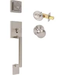 Delaney Avino Delaney Satin Nickel Single Dummy Door Handleset thumbnail 1