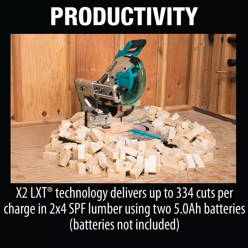 Makita 10 in. X2 LXT Brushless Dual-Bevel Sliding Compound Miter Saw with Laser (Tool Only)