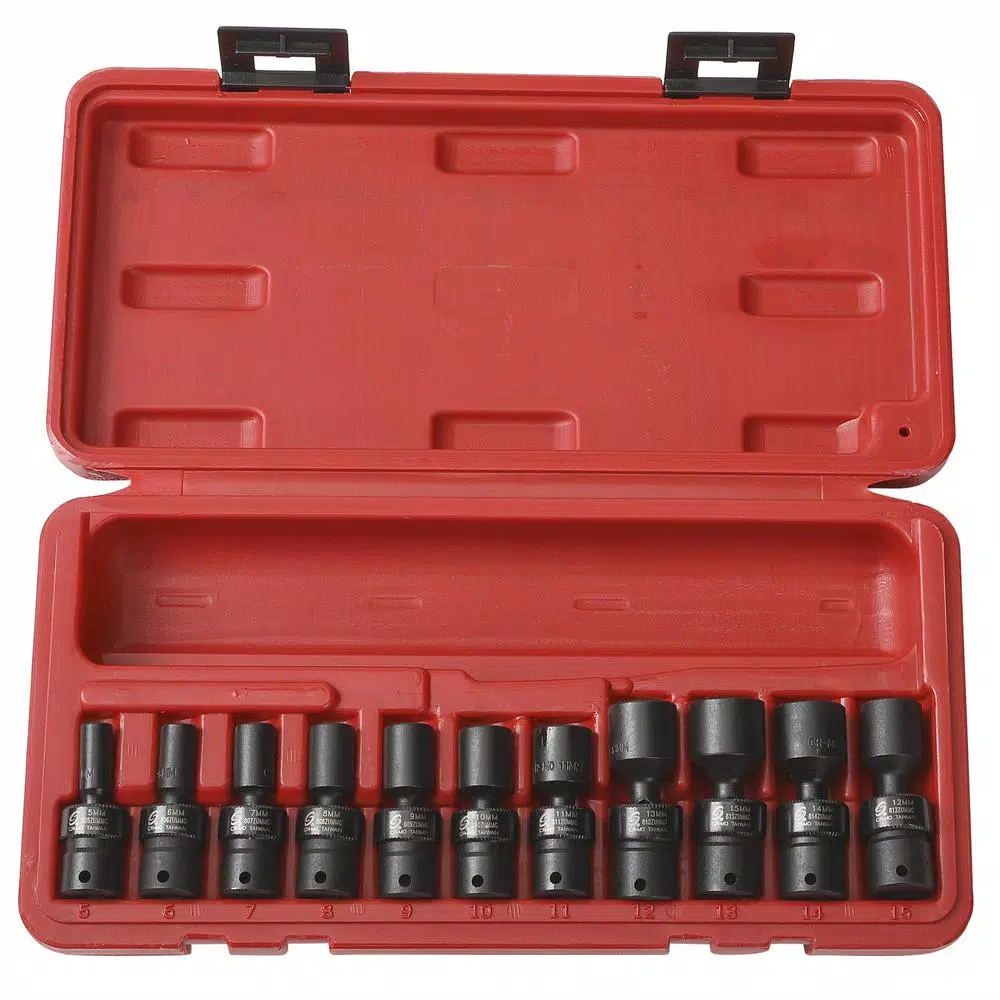 SUNEX TOOLS Sunex 1/4 in. Drive Metric Universal Magnetic Impact Socket Set, 11-Piece