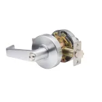 Global Door Controls Eiffel Style Commercial Keyed Entry Lever, ANSI Grade 2, Brushed Chrome thumbnail 1