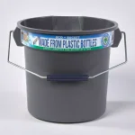 TAFCO PRODUCTS Tafco 3.5 Gal. Gray Round Utility ECO Bucket, 14 Qt. Heavy-Duty Commercial Grade, Made from 100% Recycled Water Bottles thumbnail 1